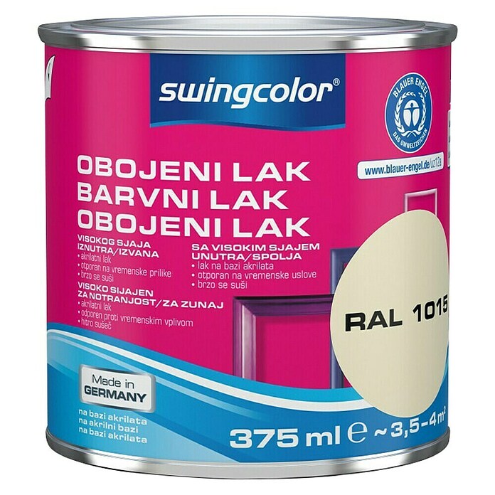 swingcolor Pisani lak  (Slonokoščena, 375 ml, Svilnati sijaj) | 5961 - Acryl Hochglanzlacke farbig | HADL - Lacke | HAD - Farben | HA - Farben | H - Innendeko/Farben | BAUHAUS