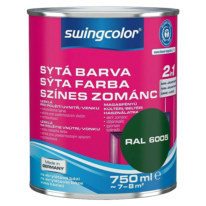 swingcolor Pisani lak  (Temno zelena, 750 ml, Visoki sijaj) | 5961 - Acryl Hochglanzlacke farbig | HADL - Lacke | HAD - Farben | HA - Farben | H - Innendeko/Farben | BAUHAUS