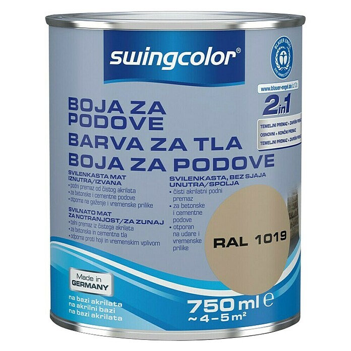 swingcolor Barva za tla  (Sivo bež, 750 ml) | 5996 - Acryl- Fussbodenfarben | HADO - Bodenbeschichtungen | HAD - Farben | HA - Farben | H - Innendeko/Farben | BAUHAUS