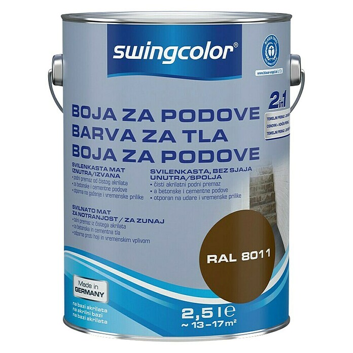swingcolor Barva za tla  (Oker rjava, 2,5 l) | 5996 - Acryl- Fussbodenfarben | HADO - Bodenbeschichtungen | HAD - Farben | HA - Farben | H - Innendeko/Farben | BAUHAUS