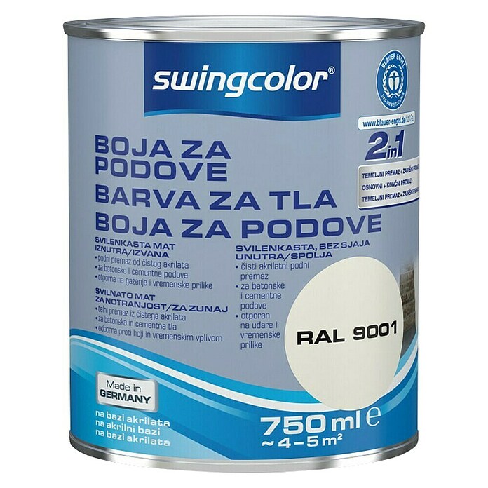 swingcolor Barva za tla  (Krem bela, 750 ml) | 5996 - Acryl- Fussbodenfarben | HADO - Bodenbeschichtungen | HAD - Farben | HA - Farben | H - Innendeko/Farben | BAUHAUS