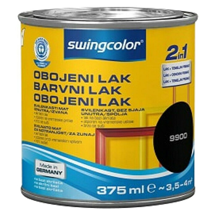 swingcolor Pisani lak  (Črna, 375 ml, Svileni mat) | 5962 - Acryl Seidenmattlacke farbig | HADL - Lacke | HAD - Farben | HA - Farben | H - Innendeko/Farben | BAUHAUS