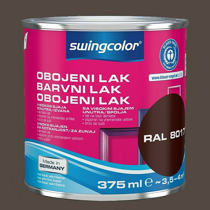 swingcolor Pisani lak  (Čokoladno rjava, 375 ml, Visoki sijaj) | 5961 - Acryl Hochglanzlacke farbig | HADL - Lacke | HAD - Farben | HA - Farben | H - Innendeko/Farben | BAUHAUS