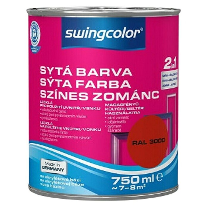 swingcolor Pisani lak  (750 ml, Barva: Ognjeno rdeča, Sijaj) | 5961 - Acryl Hochglanzlacke farbig | HADL - Lacke | HAD - Farben | HA - Farben | H - Innendeko/Farben | BAUHAUS
