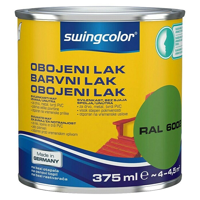 swingcolor Pisani lak  (Zelena, 375 ml, Svileni mat) | 5966 - KH-Seidenmattlacke farbig | HADL - Lacke | HAD - Farben | HA - Farben | H - Innendeko/Farben | BAUHAUS