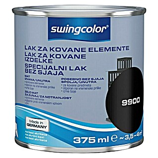 swingcolor Lak u boji za kovane elemente (375 ml, Crne boje)
