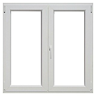 Dvostruki prozor s kvakom (Š x V: 120 x 120 cm, DIN desno, Bijele boje)