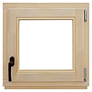 Drveni prozor bez kvake (Š x V: 60 x 60 cm, DIN desno, Natur)