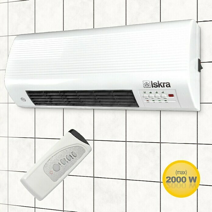 Iskra Stenski grelnik PTC-2021L  (1.000 W - 2.000 W, Bele barve) | 3405 - Gebläseheizer Marke | CBNA - Heizen Marke | CBN - Heizen | CB - Elektroinstallation | C - Elektro | BAUHAUS