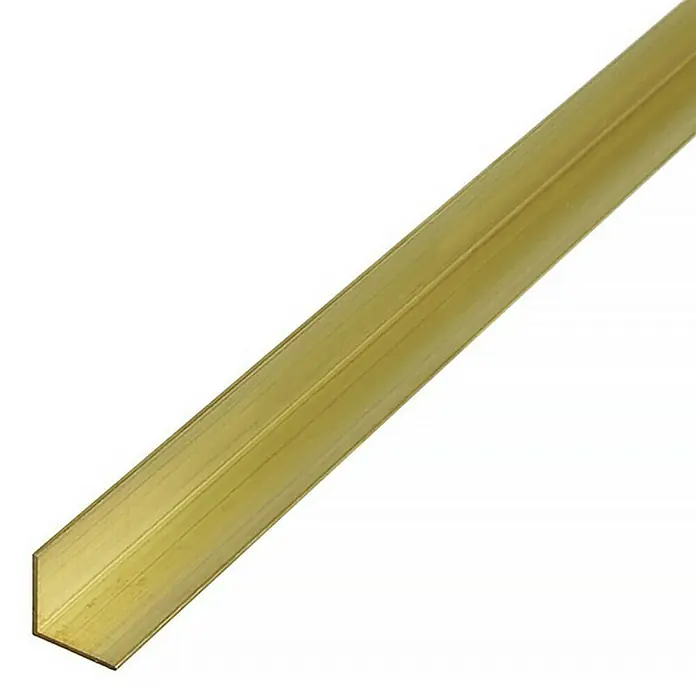 Stabilit Perfil esquinero - L x An x Al: 1.000 x 6 x 6 mm, Metal, Oro - Perfil angular metálico de color dorado. Material versátil para proyectos de construcción y decoración, robusto y visualmente atractivo.