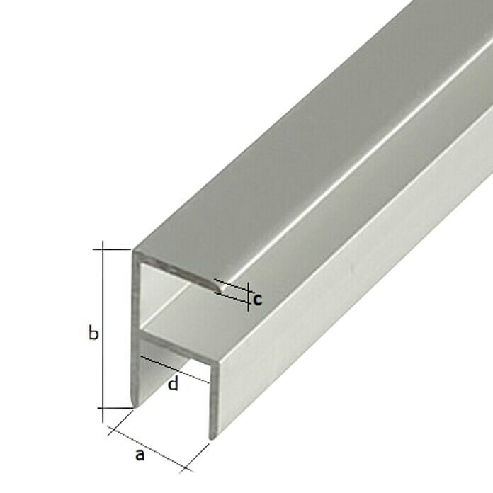 Kantoflex Perfil angular (L x An x Al: 2.000 x 8,9 x 20 mm, Espesor: 1,5 mm, Aluminio, Plateado)