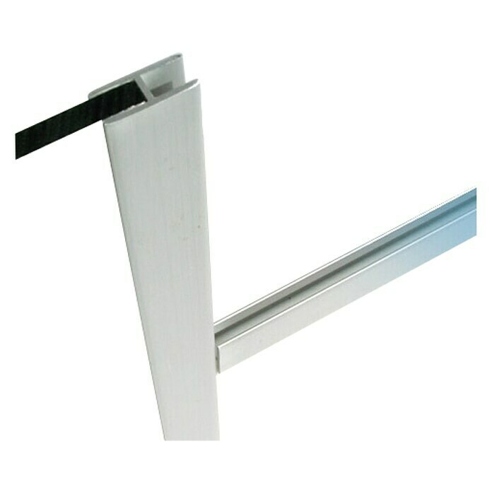 Kantoflex H-Profil (L x B x H: 1.000 x 8,9 x 20 mm, Aluminium, Eloxiert, Silber)