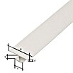 Stabilit H-Profil (L x B x H: 1.000 x 25 x 4 mm, Stärke: 1 mm, PVC, Weiß)