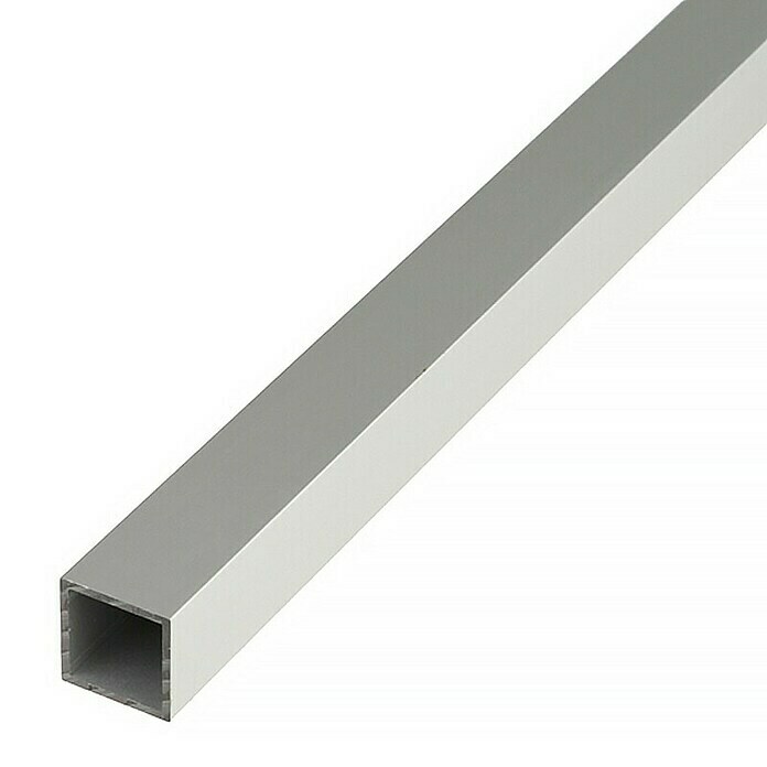 Stabilit Tubo de forma cuadrada (L x An x Al: 2.000 x 40 x 40 mm, Aluminio, Acero gris)