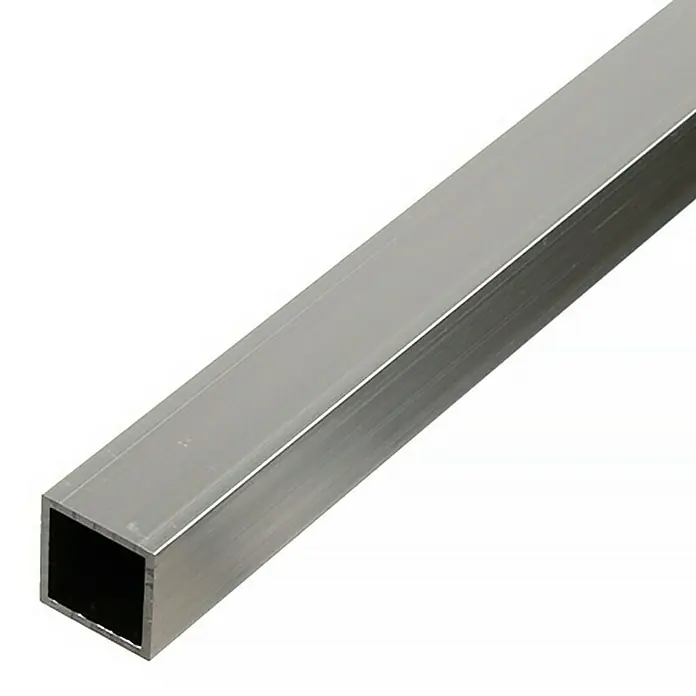 Alberts Tubo de forma cuadrada - L x An x Es: 2.000 x 30 x 2 mm, Plateado - Tubo cuadrado de aluminio plateado, perfecto para diversos proyectos de construcción por su diseño robusto y ligero.