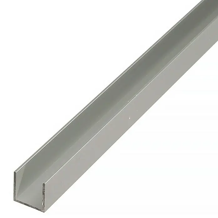 Stabilit Perfil en U - 1.000 x 15 x 8 mm, Espesor: 1,5 mm, Plateado - Perfil U de metal plateado, ideal para proyectos de construcción. El perfil U ofrece estabilidad y usos versátiles en aplicaciones de construcción.