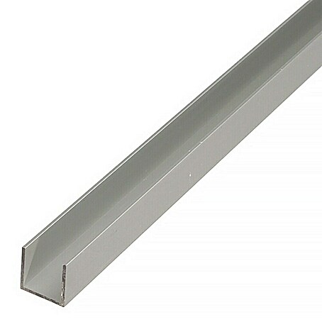 Stabilit U-Profil (2 000 x 20 x 10 mm, Stärke: 2 mm, Silber)