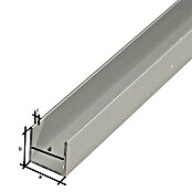 Stabilit U-Profil (L x B x H: 1.000 x 10 x 10 mm, Stärke: 1,5 mm, Aluminium, Eloxiert)