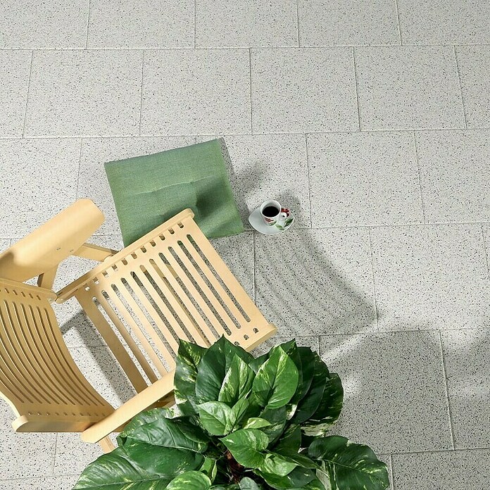Zobec Plošča za pešpot Luna  (Do x Š x De: 40 x 40 x 3,8 cm, Bela/Črna) | 5690 - Garten u. Terrassenplatten (Trit | FAEA - Gartenbaustoffe | FAE - Gartenbaustoffe | FA - Baustoffe | F - Baustoffe | BAUHAUS