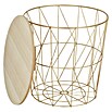 Mesa auxiliar (Ø x Al: 38,5 x 39 cm, Tablero de fibra de madera de densidad media (MDF), Dorado)