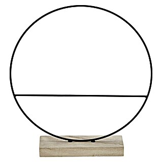 Dekoring Kreis (Natur/Schwarz, Durchmesser: 30 cm)