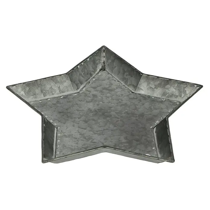 Schale Stern - M, Schwarz/Grau, Metall - Sternförmige Metallschale, ideal für die Aufbewahrung von Kleinigkeiten oder als dekoratives Element. Robuste Verarbeitung und ansprechendes Design.