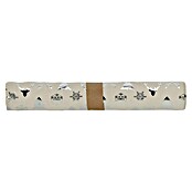 Dekostoff (Beige/Silber, 200 x 28 cm, 100 % Polyester)