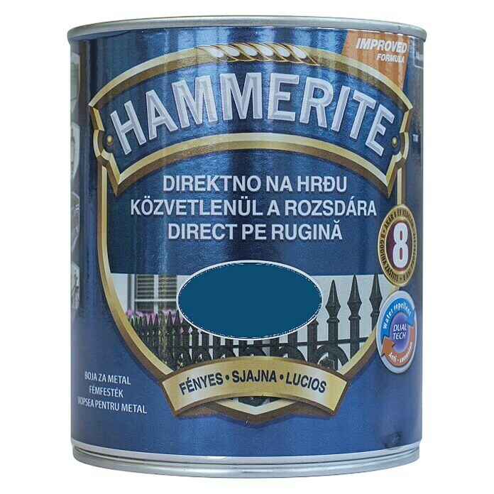 Hammerite Lak u boji  (Plava, Sjaj, 750 ml, Na bazi otapala) | BAUHAUS