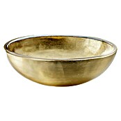 Cipì Nasadni okrugli umivaonik (41,5 x 41,5 cm, Smola, Zlatno)