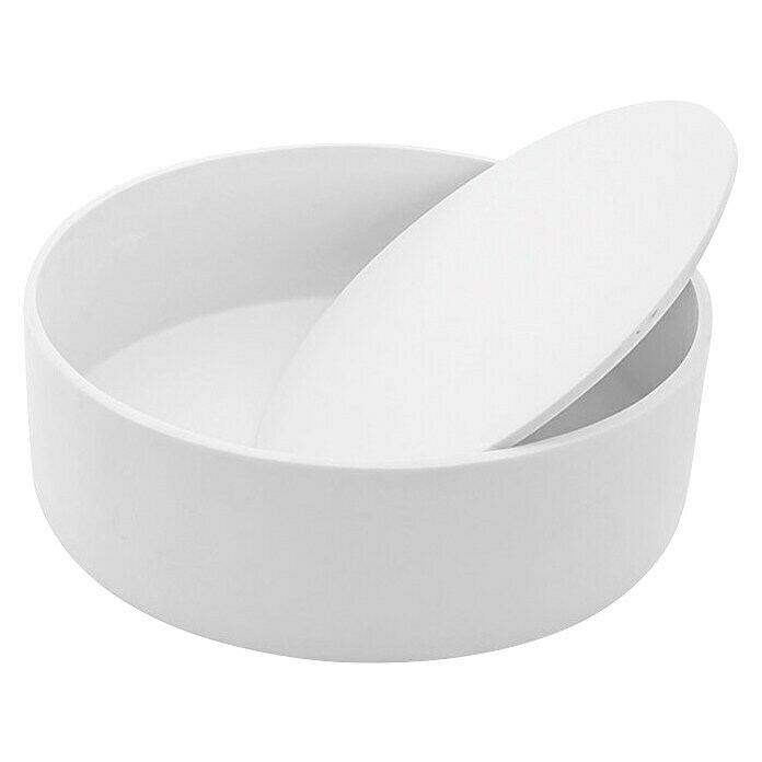 Cipì Nasadni okrugli umivaonik (Promjer: 40 cm, Smola, Bijelo)