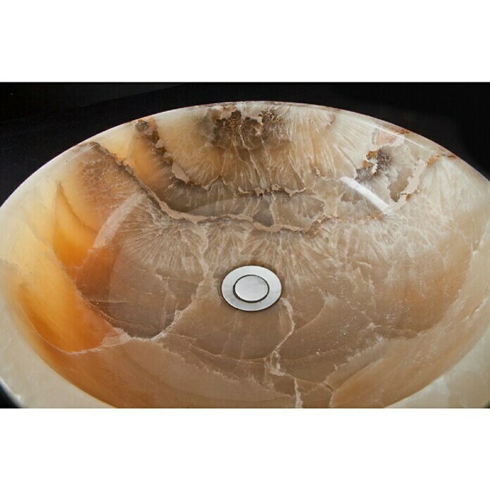 Cipì Nasadni okrugli umivaonik (Promjer: 40 cm, Kamen, Oniks)