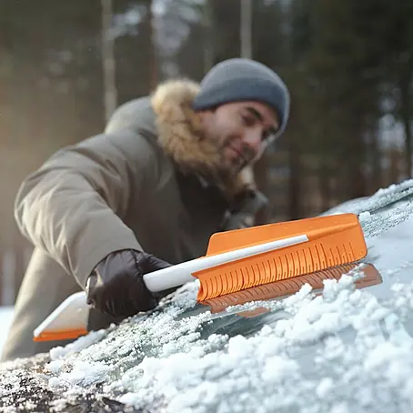 Walser Gratte-Glace Voiture Extensible 3en1 Avec Balai à Neige - Perche Télescopique 88-115 Cm Pour Pare-Brise