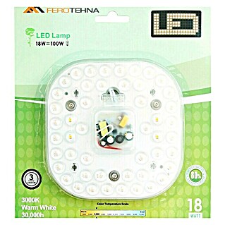 Ferotehna LED modul (Topla bijela, 14,8 x 14,8 x 1 cm)