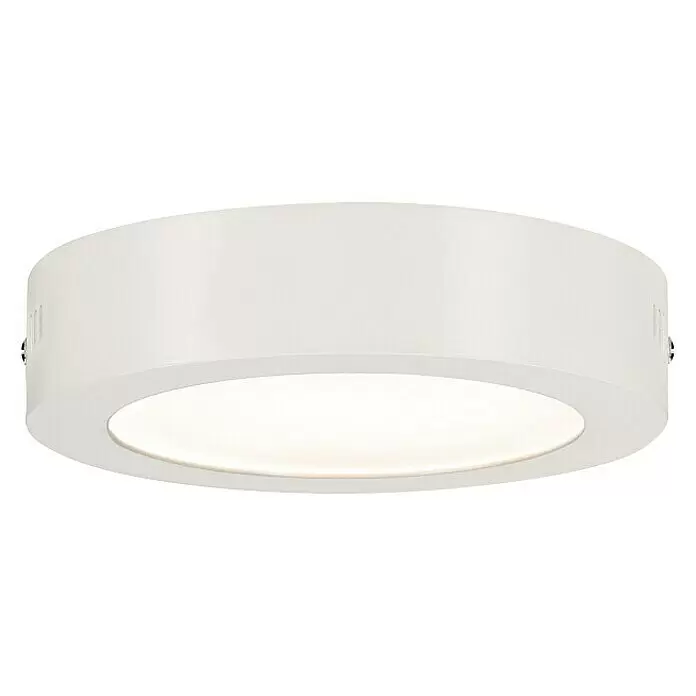 Paulmann Plafón LED redondo Lunar - 12,5 W, Ø x Al: 17 x 3,8 cm, Blanco, Blanco cálido - Lámpara LED de techo redonda blanca de superficie con difusor mate.