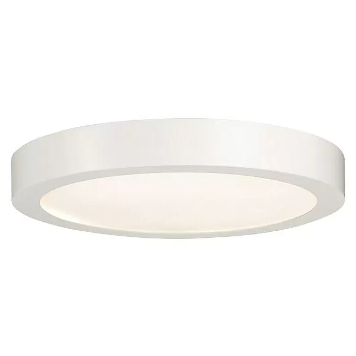 Paulmann Plafón LED redondo Lunar - 15 W, Ø x Al: 30 x 3,8 cm, Blanco, Blanco cálido - Lámpara de techo LED redonda blanca con fuente de luz difusa.