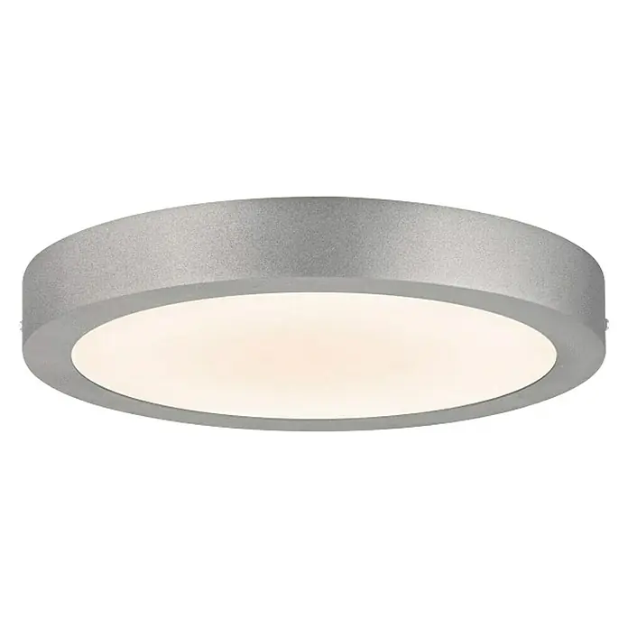 Paulmann Plafón LED redondo Lunar - 15 W, Ø x Al: 30 x 3,8 cm, Cromo, Blanco cálido - Lámpara de techo plateada con un difusor redondo blanco que emite una luz cálida. La lámpara es perfecta para interiores modernos.