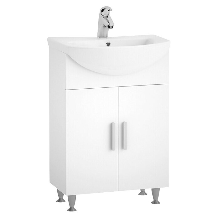 Kupaonski komplet Picco  (Ukupna širina kupaonskog namještaja: 57 cm, Bijela, Sjaj) | BAUHAUS