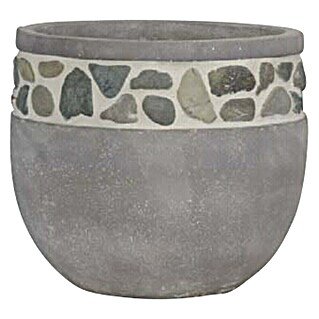 Tegla za cvijeće Cement (Vanjska dimenzija (ø x V): 34 x 29 cm, Beton, Tamnosive boje)