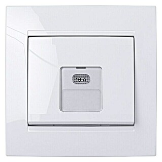 Elektro Material Prekidač s žaruljicom Gea (Bijele boje, Plastika, IP20, Vrsta montaže: Podžbukno)