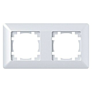 Elektro Material Okvir za utičnice i prekidače Mikro (Bijele boje, Plastika, Okvir 2-struki)