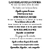 Adhesivos decorativos Reglas de la cocina (68 x 48 cm) | BAUHAUS
