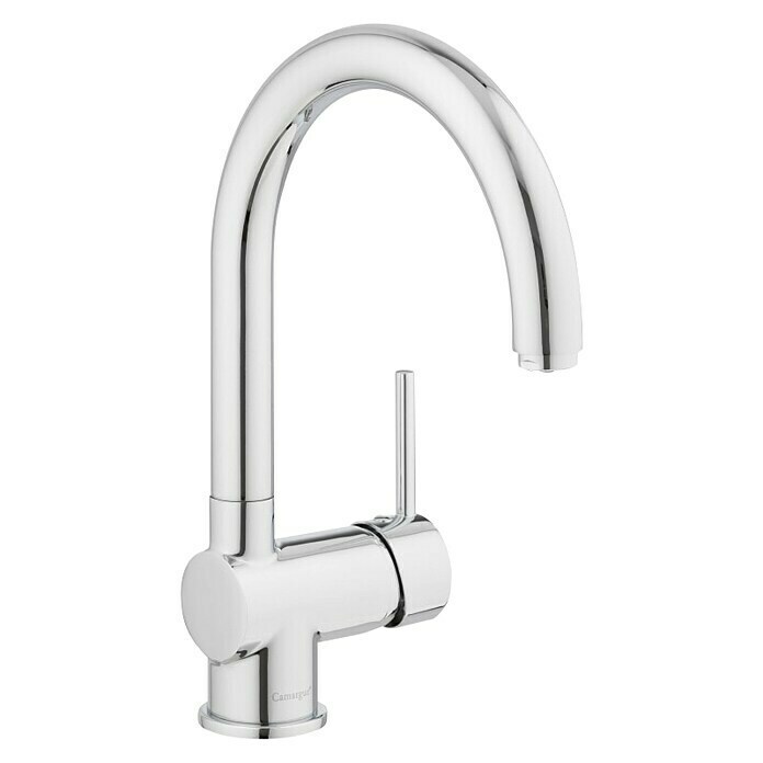 Camargue Grifo de cocina (Baja presión, Caño alto, Cromo, Brillante)