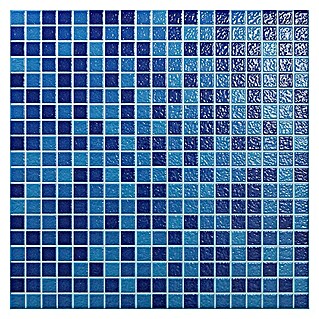 Mozaik pločica za bazen Indico Mix (33,3 x 33,3 cm, Plave boje, Sjaj)
