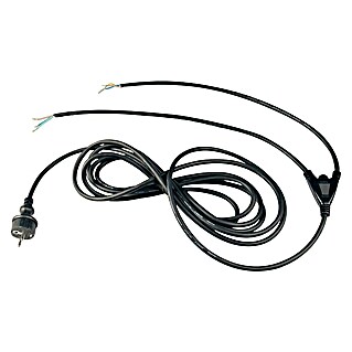Šuko priključni kabel (5 m, H05RR-F3G1,0, Crne boje)