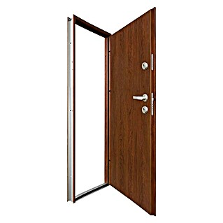 Jeklena zaščitna vrata Tango (800 x 2.000 mm, Smer odpiranja: Desno, Rjava)