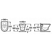 Roca Nexo Stenski WC  (535 x 360 x 405 mm) | 3943 - WC Wand Marke | DBBA - Keramik Marke | DBB - Keramik | DB - Keramik/Wannen | D - Sanitär | BAUHAUS