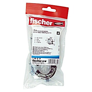 Fischer Rohrschelle FGRS Plus (¾″, Spannbereich: 20 mm - 24 mm, Stahl, 2 Stk.)