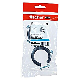 Fischer Rohrschelle FGRS Plus (1 ¼″, Spannbereich: 20 mm - 24 mm, Stahl, 2 Stk.)