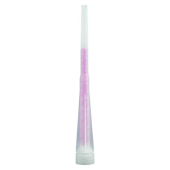 Fischer Mezclador estático FIS MR - Taco químico para cargas pesadas, 1 ud. - Punta de mezcla en morado y blanco. El producto está diseñado para mezclar dos componentes para obtener una masa homogénea.
