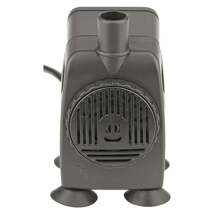 Pontec Statuen-Zimmerbrunnenpumpe PondoCompact 500i - 5 W, Max. Förderhöhe: 80 cm - Schwarze Aquariumpumpe mit verstellbarer Durchflussrate und Saugnäpfen für eine sichere Befestigung im Aquarium.